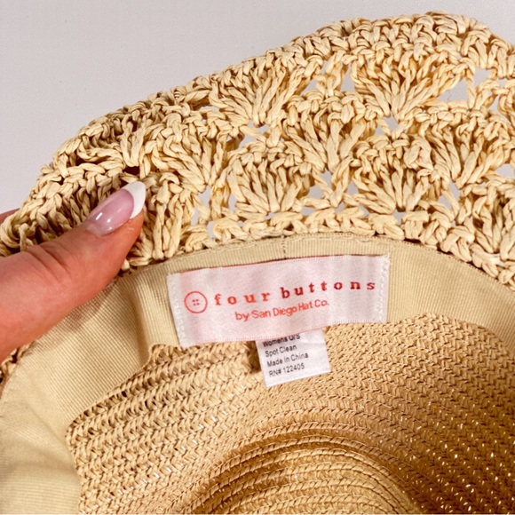 San Diego Hat Company Tan Woven Hat with Brown Band - Picture 7 of 10